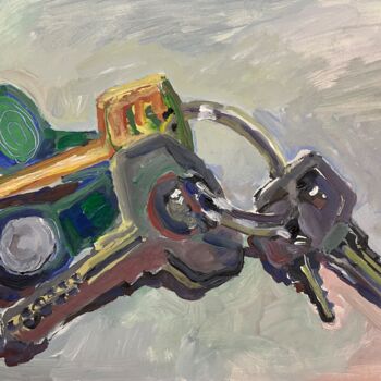 Schilderij getiteld "Keys" door Toriart29, Origineel Kunstwerk, Gouache