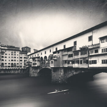 摄影 标题为“Echoes over the Arno” 由Leonardo Bandinelli, 原创艺术品, 数码摄影 安装在铝上
