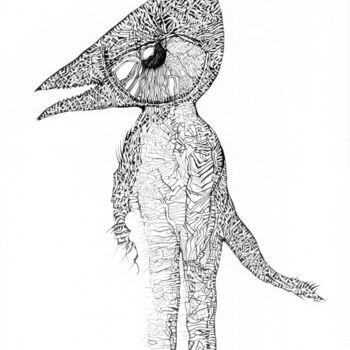 Dessin intitulée "Vida efímera" par Sergi Marx, Œuvre d'art originale, Encre