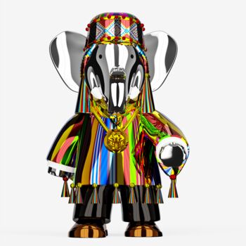 Sculptuur getiteld "babolex Coya" door Vincent Faudemer, Origineel Kunstwerk, Hars