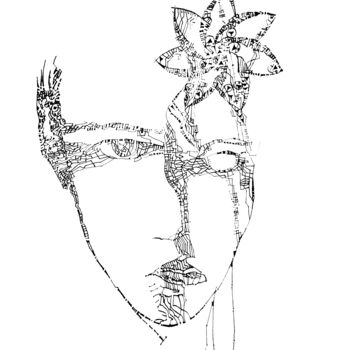 Dessin intitulée "Singularidad" par Sergi Marx, Œuvre d'art originale, Encre