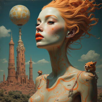 「Intra-artistic real…」というタイトルのデジタルアーツ Eduardo Vidalによって, オリジナルのアートワーク, AI生成画像