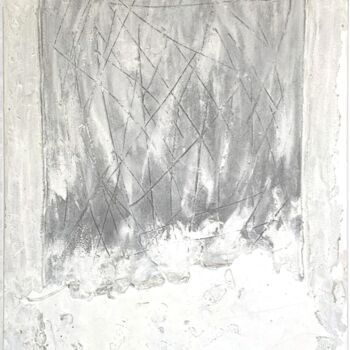 Schilderij getiteld "Bianca icona" door Marco Bettocchi, Origineel Kunstwerk, Olie Gemonteerd op Frame voor houten brancard