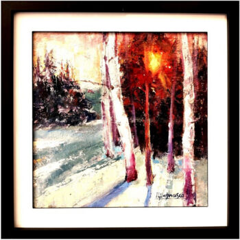 Картина под названием "Lumière d’Hiver" - Iryna Malynovska, Подлинное произведение искусства, Масло Установлен на картон
