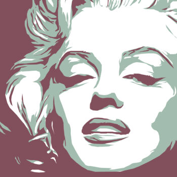 Digital Arts titled "Marilyn Monroe- Wal…" by Mandeep Pannu, Original Artwork, Digital Painting