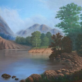 "Silence, Landscape…" başlıklı Tablo Anna Lipatnikova tarafından, Orijinal sanat, Petrol Ahşap Sedye çerçevesi üzerine monte…