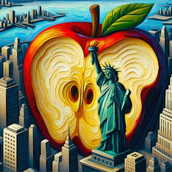 数字艺术 标题为“liberty apple” 由Modane, 原创艺术品, AI生成的图像