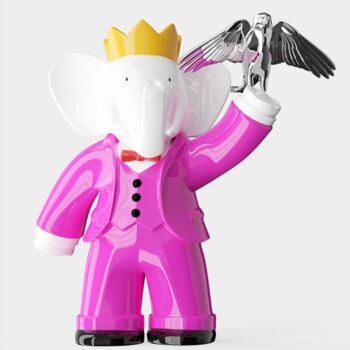 Sculptuur getiteld "babolex falcon  pla…" door Vincent Faudemer, Origineel Kunstwerk, Hars
