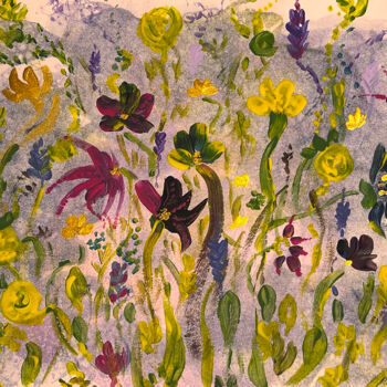 Painting titled "Blooming dreams: a…" by Janet Signorini, Original Artwork, Acrylic