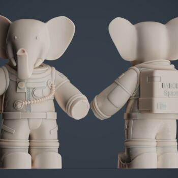 Sculptuur getiteld "babolex space" door Vincent Faudemer, Origineel Kunstwerk, Hars