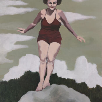 Peinture intitulée "Le dernier souffle…" par Aliaa Essam, Œuvre d'art originale, Acrylique Monté sur Châssis en bois