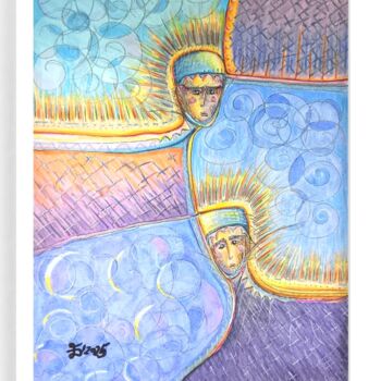 Pintura intitulada "Parallel Worlds" por Ewa Dura, Obras de arte originais, Marcador