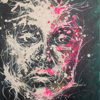 Painting titled "Portrait. Gurchenko…" by Allen Light, Original Artwork, Oil Mounted on Wood Stretcher frame