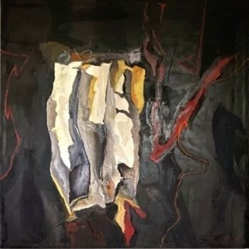 Schilderij getiteld "Tre luci nel buio" door Marco Bettocchi, Origineel Kunstwerk, Olie Gemonteerd op Frame voor houten bran…
