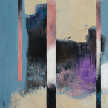 Painting titled "Linear Abstract #3" by Bo Kravchenko, Original Artwork, Oil
