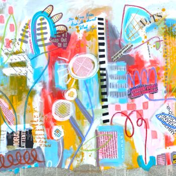 Peinture intitulée "Le jardin des Mots" par Roger.M, Œuvre d'art originale, Acrylique Monté sur Châssis en bois