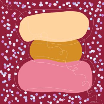 Arte digital titulada "Zen Stones. Colorfu…" por Vafa Majidli, Obra de arte original, Pintura Digital