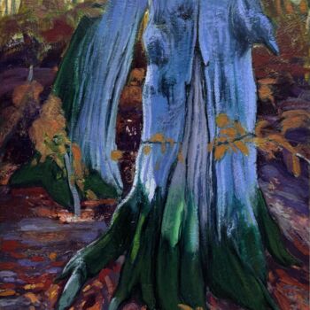 Painting titled "''The ancient guard…" by Raffi Ghazaryan, Original Artwork, Oil Mounted on Wood Stretcher frame