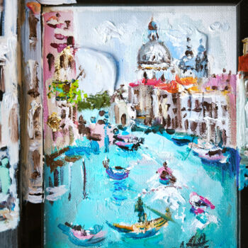 Peinture intitulée "Venice painting, It…" par Annet Loginova, Œuvre d'art originale, Huile Monté sur Carton