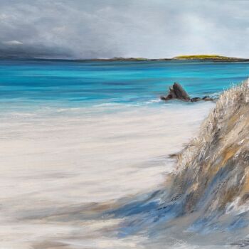 Painting titled "GROS GRAIN SUR TRÉV…" by Loïc Gourmelen, Original Artwork, Oil Mounted on Wood Stretcher frame