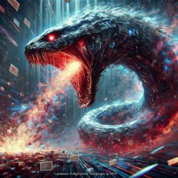 Digital Arts titled "Leviatano Quantico…" by Alberto Capitani, Original Artwork, AI generated image