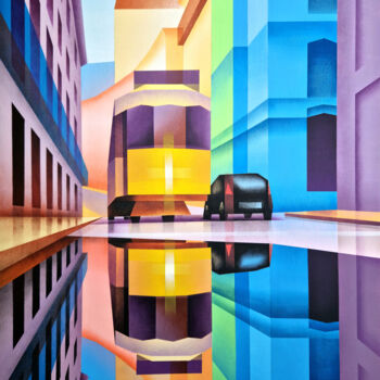 绘画 标题为“Metrópolis Reflecta…” 由Adriangt, 原创艺术品, 丙烯