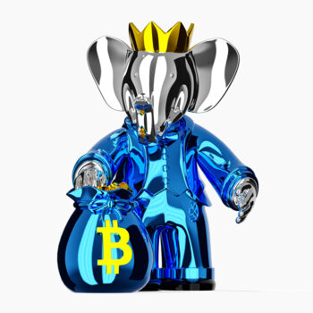 雕塑 标题为“babolex big bag bleu” 由Vincent Faudemer, 原创艺术品, 树脂