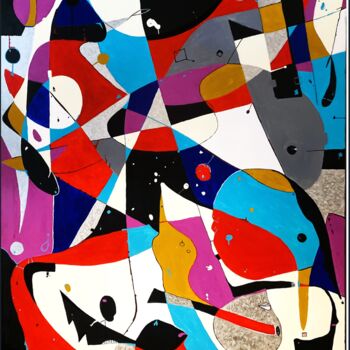 Peinture intitulée "Bubble Gum Aquarium" par Maris Vaivods, Œuvre d'art originale, Acrylique