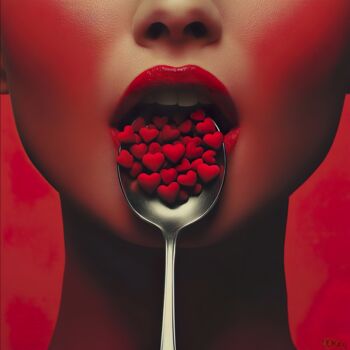 Digital Arts με τίτλο "Give me love" από Ddking, Αυθεντικά έργα τέχνης, Εικόνα που δημιουργήθηκε με AI