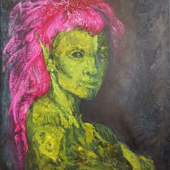 Painting titled "Yolandi Visser Sout…" by Allen Light, Original Artwork, Oil Mounted on Wood Stretcher frame