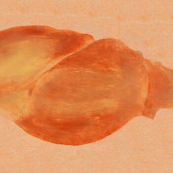 Dessin intitulée "THE SHELL, dry past…" par Jordan Diow, Œuvre d'art originale, Pastel