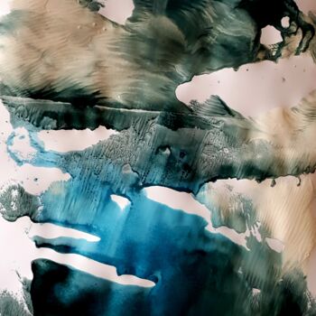 Peinture intitulée "Que du bleu...! (1)" par Chamartin, Œuvre d'art originale, Acrylique