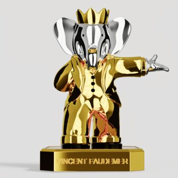 Skulptur mit dem Titel "babolex legend yell…" von Vincent Faudemer, Original-Kunstwerk, Harz