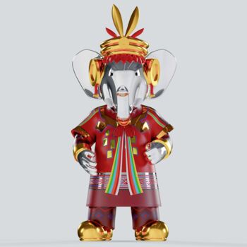 Sculptuur getiteld "babolex  aztec coll…" door Vincent Faudemer, Origineel Kunstwerk, Hars