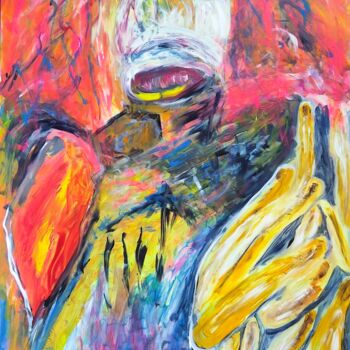 绘画 标题为“Le Dernier Chapiteau” 由Dandeeart , 原创艺术品, 丙烯 安装在铝上