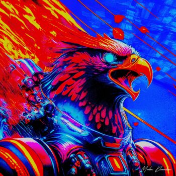 Artes digitais intitulada "EagleSafe" por Morten Klementsen, Obras de arte originais, Imagem gerada por IA