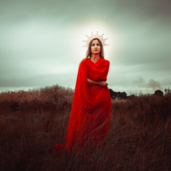 Photographie intitulée "Dama Roja (II)" par Jorge Kánovas, Œuvre d'art originale, Photographie numérique