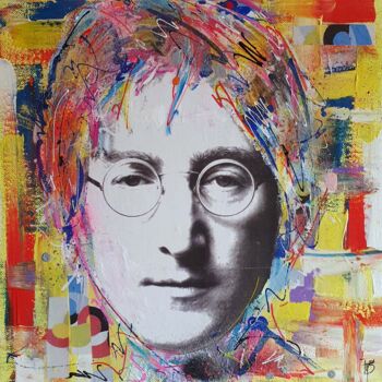 Peinture intitulée "PyB John Lennon , 2…" par Pyb, Œuvre d'art originale, Acrylique Monté sur Châssis en bois