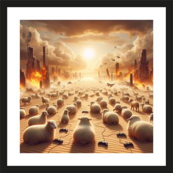 Peinture intitulée "Apocalypse" par Angelique Mouton, Œuvre d'art originale, Image générée par l'IA