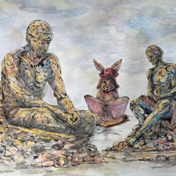 Rysunek zatytułowany „The Storyteller” autorstwa Eugen Serbanescu, Oryginalna praca, Atrament