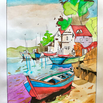 Painting titled "Siyavash_artist" by Siyavash Chegeni, Original Artwork, Watercolor Mounted on Other rigid panel