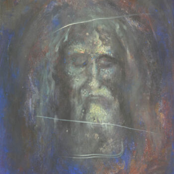 Zeichnungen mit dem Titel ""Holy Shroud #2"" von Tatiana Mcwethy, Original-Kunstwerk, Pastell