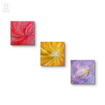 Painting titled "TRIPTYCH: DESIRE, I…" by Tasha Ali, Original Artwork, Acrylic Mounted on Wood Stretcher frame
