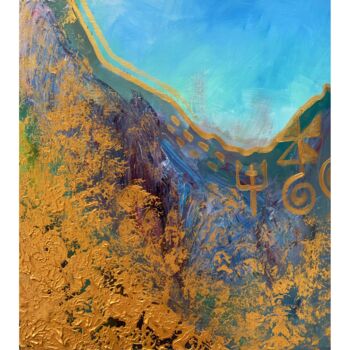 Painting titled "Hidden treasure" by Pelumi Fasasi, Original Artwork, Acrylic Mounted on Wood Stretcher frame