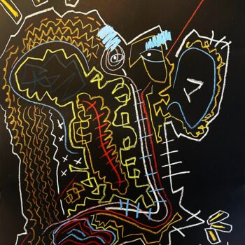 图画 标题为“Dessin spontané N°4” 由Aurélien Hild, 原创艺术品, 粉彩
