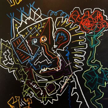 图画 标题为“Dessin spontané N°3” 由Aurélien Hild, 原创艺术品, 粉彩