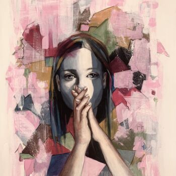 绘画 标题为“Chromatic Silence” 由Maria Romano, 原创艺术品, 丙烯 安装在木质担架架上