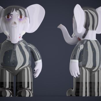 Sculpture titled "Babolex wednesday c…" by Vincent Faudemer, Original Artwork, Resin