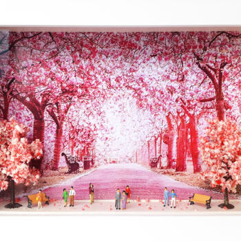 Sculpture titled "Hanami" by Florian Dezegher, Original Artwork, Resin
