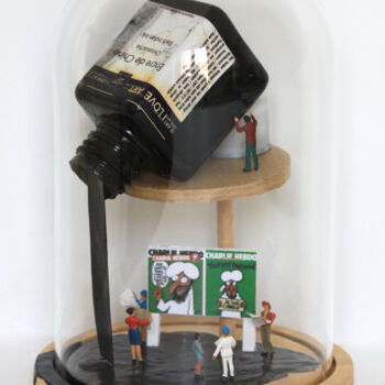 Sculpture titled "Faire couler beauco…" by Florian Dezegher, Original Artwork, Resin